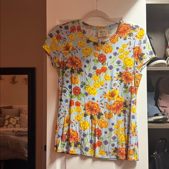 Elle Tops - Elle Multicolor Floral Tee